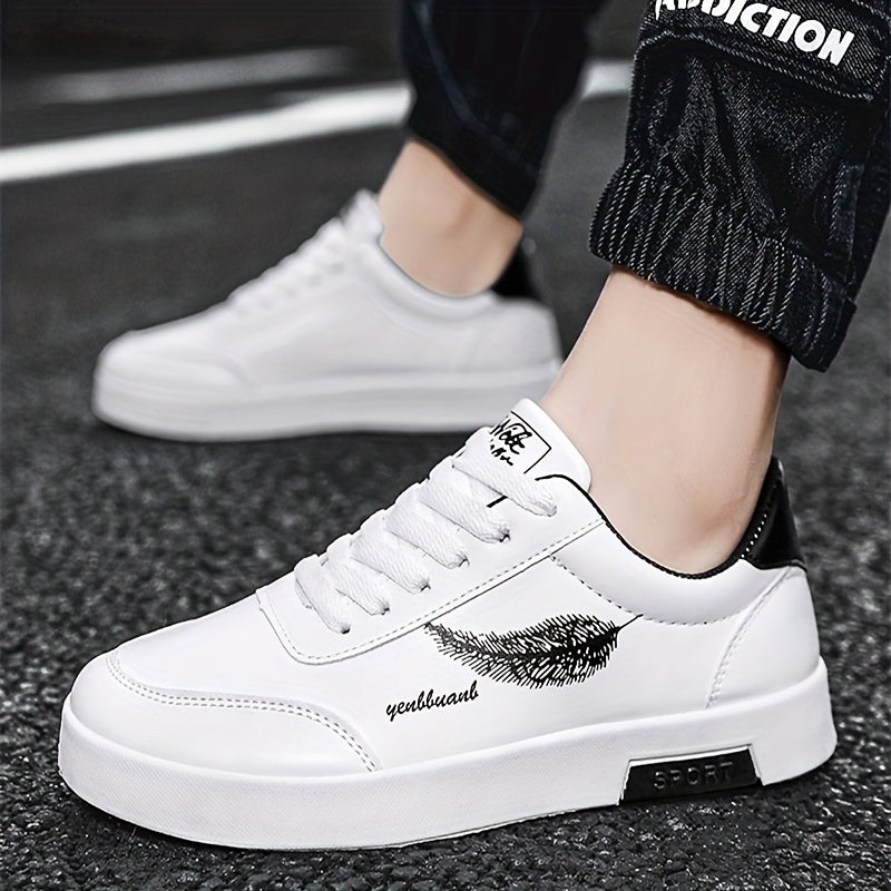 Zapatos casuales de skate para hombre, sin deslizamiento, resistentes al desgaste, con cordones, para estilo callejero