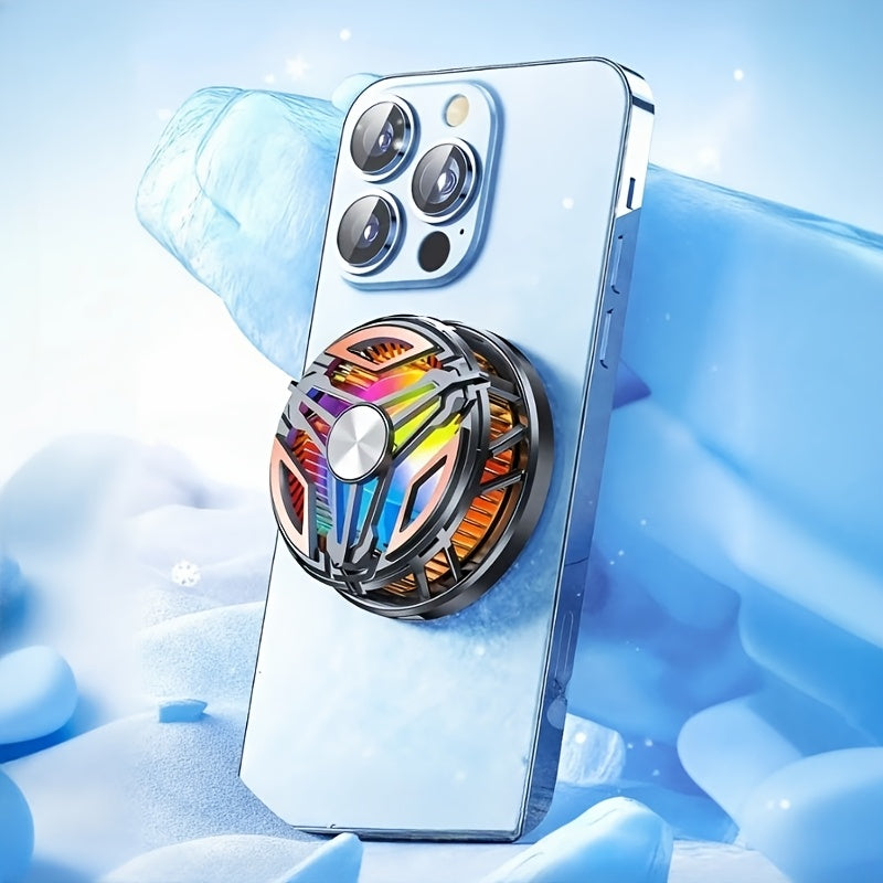 Compact USB-Powered Gaming Phone Cooler with Semiconductor Refrigeration and Magnetic Suction