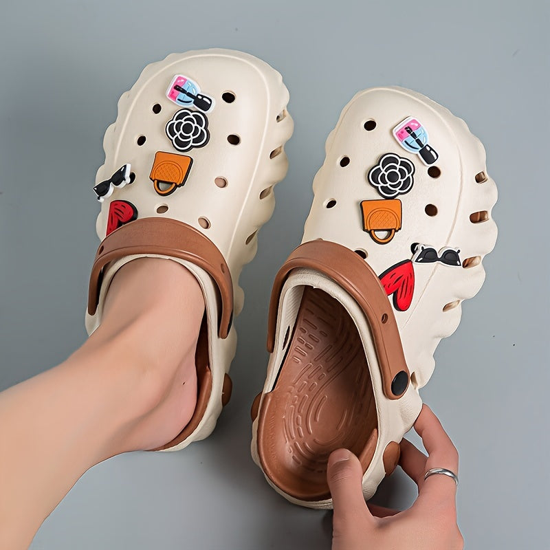 Women's White EVA Ventilation Clogs Slip-On Indoor Outdoor Comfort