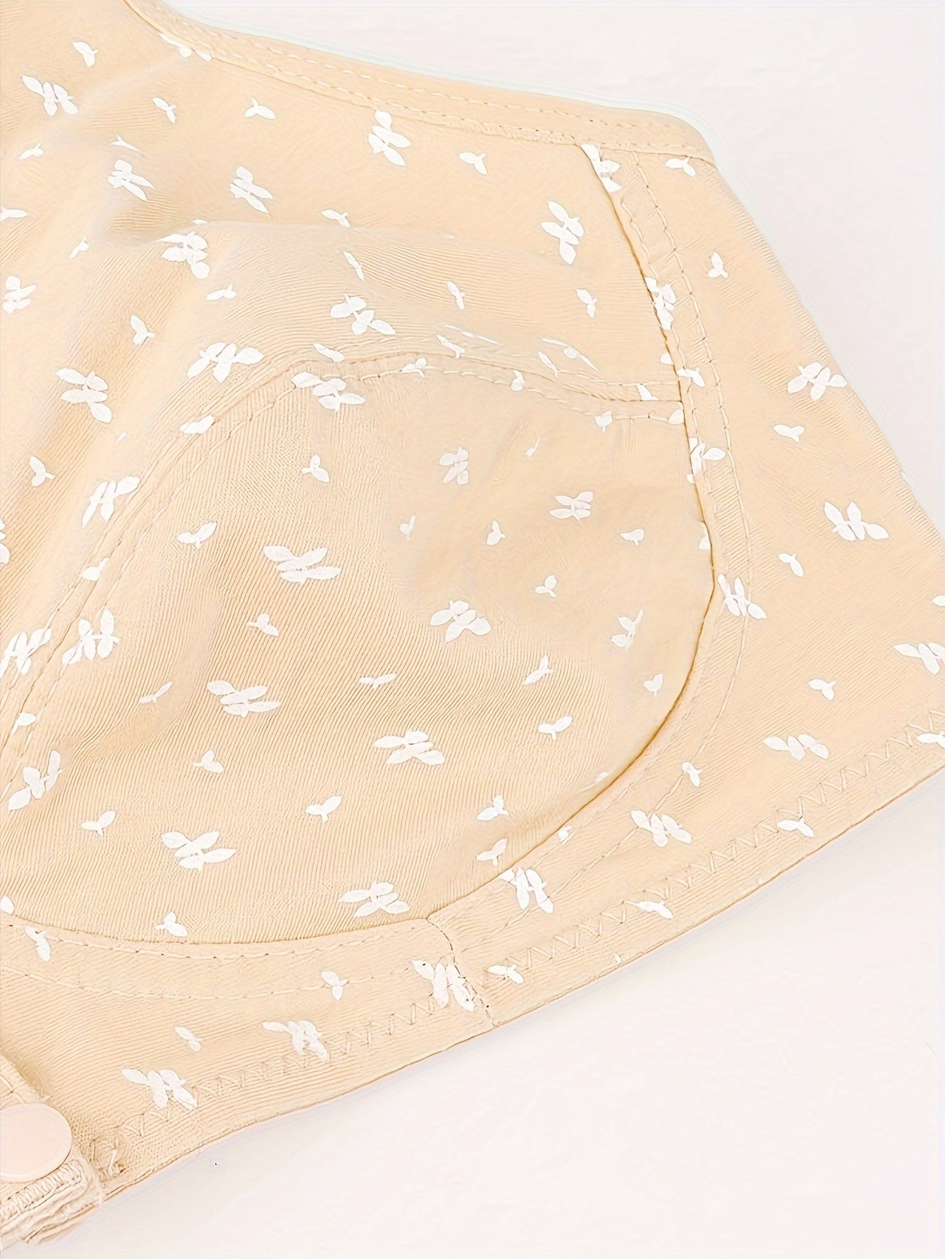 Women's Floral Print Wireless Tank Bras with Front Buckle Breathable Lingerie