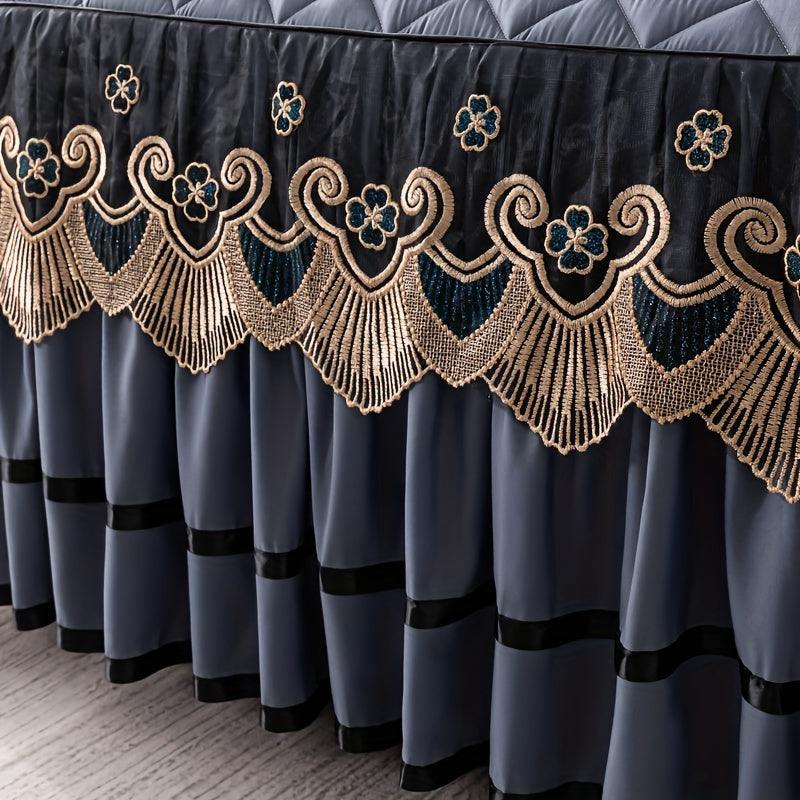 3 ta luks toʻqilgan shabada o'tkazuvchi, bir xil rangdagi yostiq qoplamali to'shak to'plami bilan to'shak qoplamasi to'plami