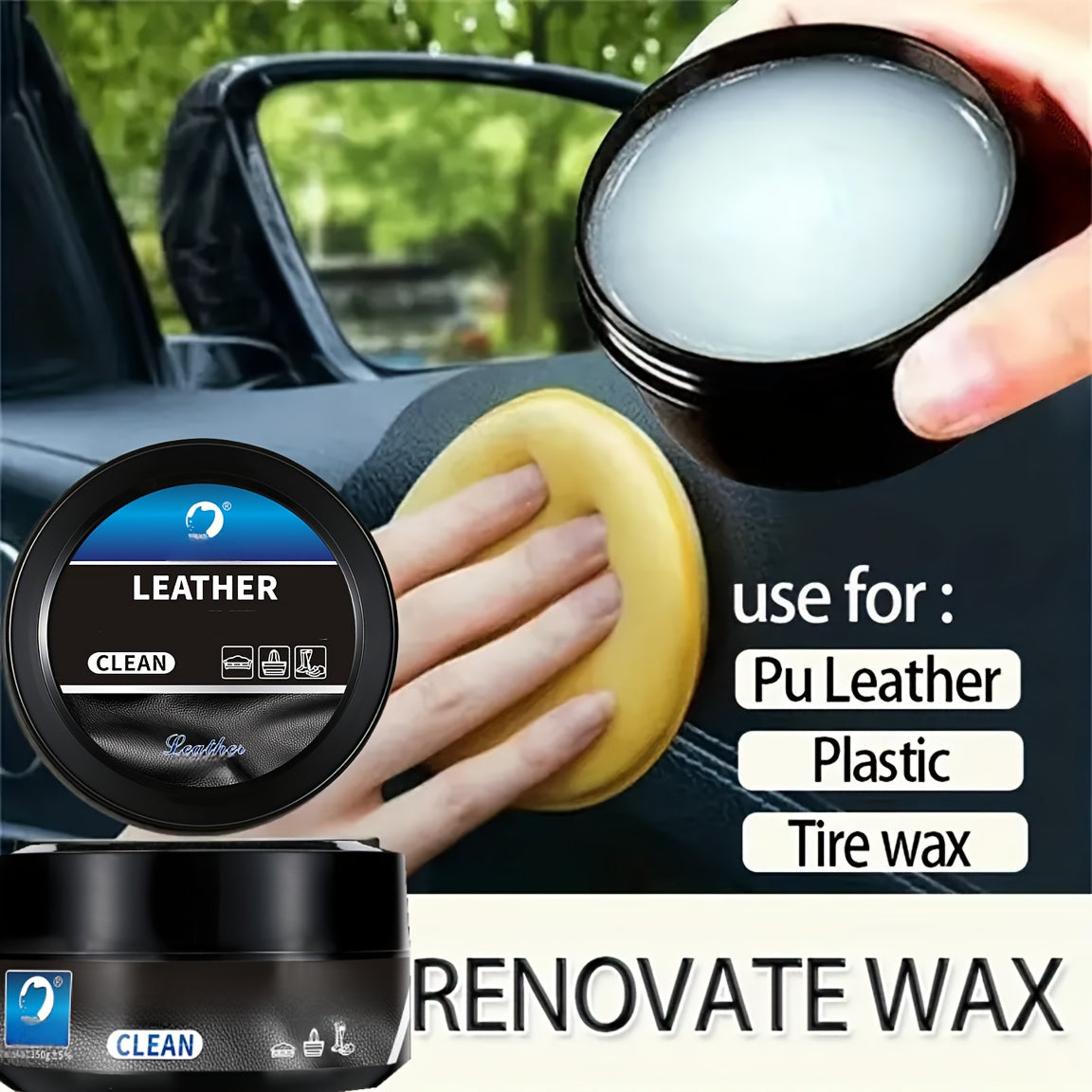 150g Car Plastic Restoration Wax for Faded Surfaces, Scratches, and Shine