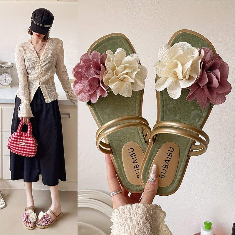 Women Slide Sandals Flat Summer Outdoor Comfortable Durable