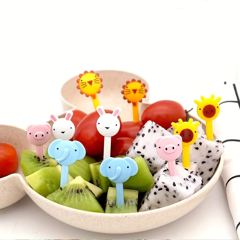 40-Pack Mini Cartoon Fruit and Animal Cake Decoration Picks