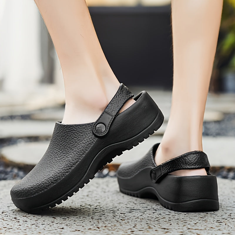 Women's EVA Slip-Resistant Indoor Outdoor Slippers Black Cushioned Comfort
