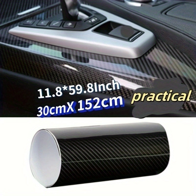 Mototsikllar, planshetlar uchun Karbon tolali vinil yopishtiruvchi stiker 30x152cm