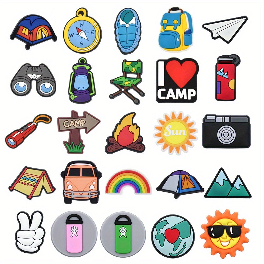 Unisex PVC Camping Shoe Charms Set for Sandal Decoration Wholesale