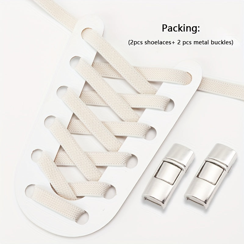 Шнурки без шнуровки с алмазными крестовыми замками для повседневных кроссовок, эластичный ацетат