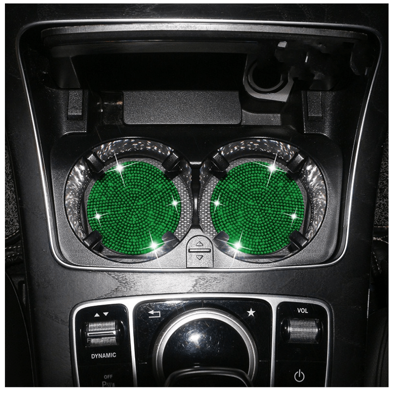 Автомобильные подстаканники с искусственным алмазным принтом, противоскользящая блестящая отделка со стразами, украшение для держателя стакана