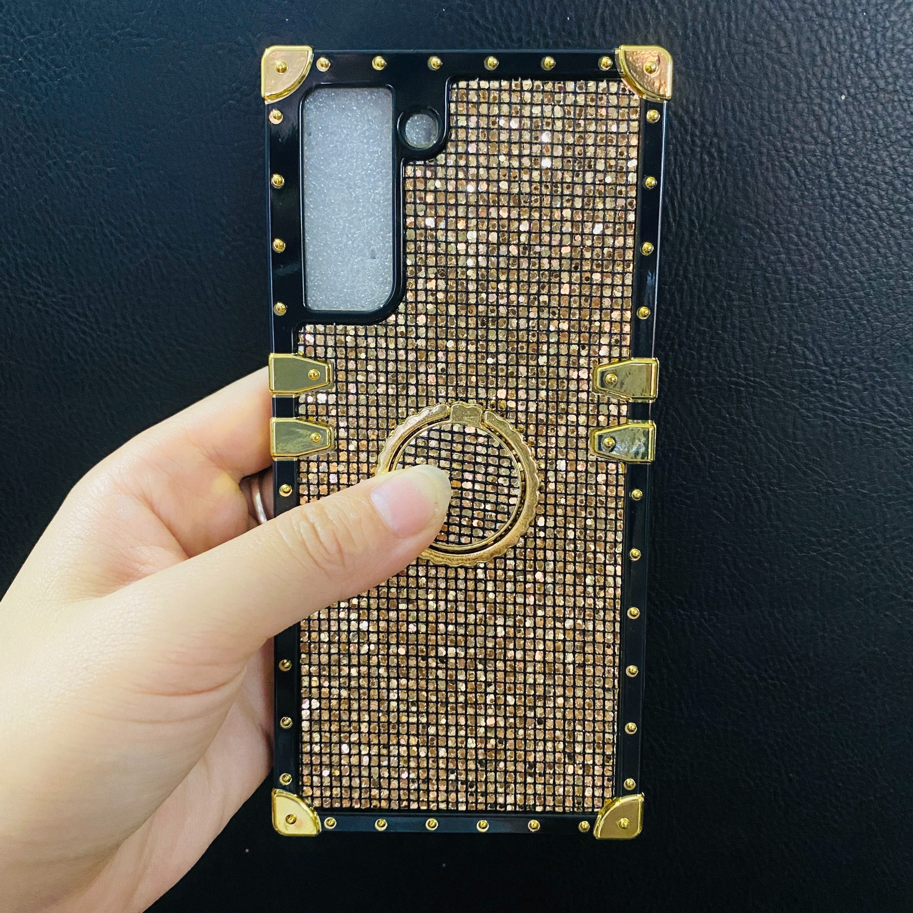 Diamond Studded Phone Case for Samsung Models Durable PC Protective Cover