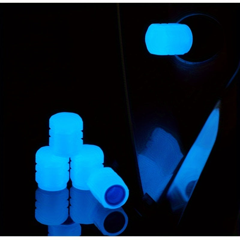 Fluorescent Night Glowing Car Motorcycle Bicycle Wheel Valve Stem Caps
