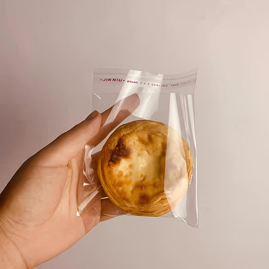 Juego de 100 bolsas transparentes OPP para panes, pasteles, galletas y postres