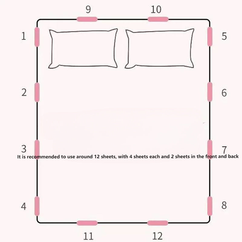 24 Ta'sirli Polypropylen Komforter va Taktiklar, Sirpanmaydigan Xavfsizlik Kliplari, Teshik Qilmasdan O'rnatiladigan Tez O'rnatish, Oson Tozalash, Aralash Ranglar, Uy va Yotoqxona Xonalariga Ideal
