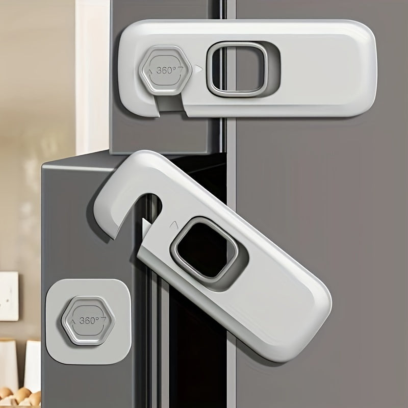 Child Safety Locks Set of 4 for Fridge Oven and Cabinets Durable ABS Lead-Free Easy Install