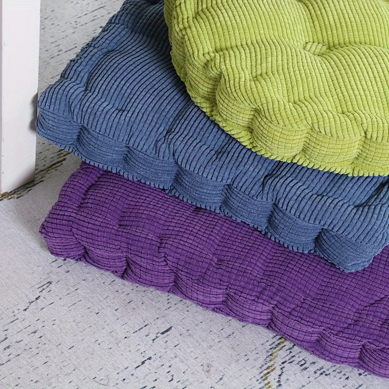 Round Dandelion Corduroy Seat Cushion for Office Bedroom Dining Chair Thick and Soft