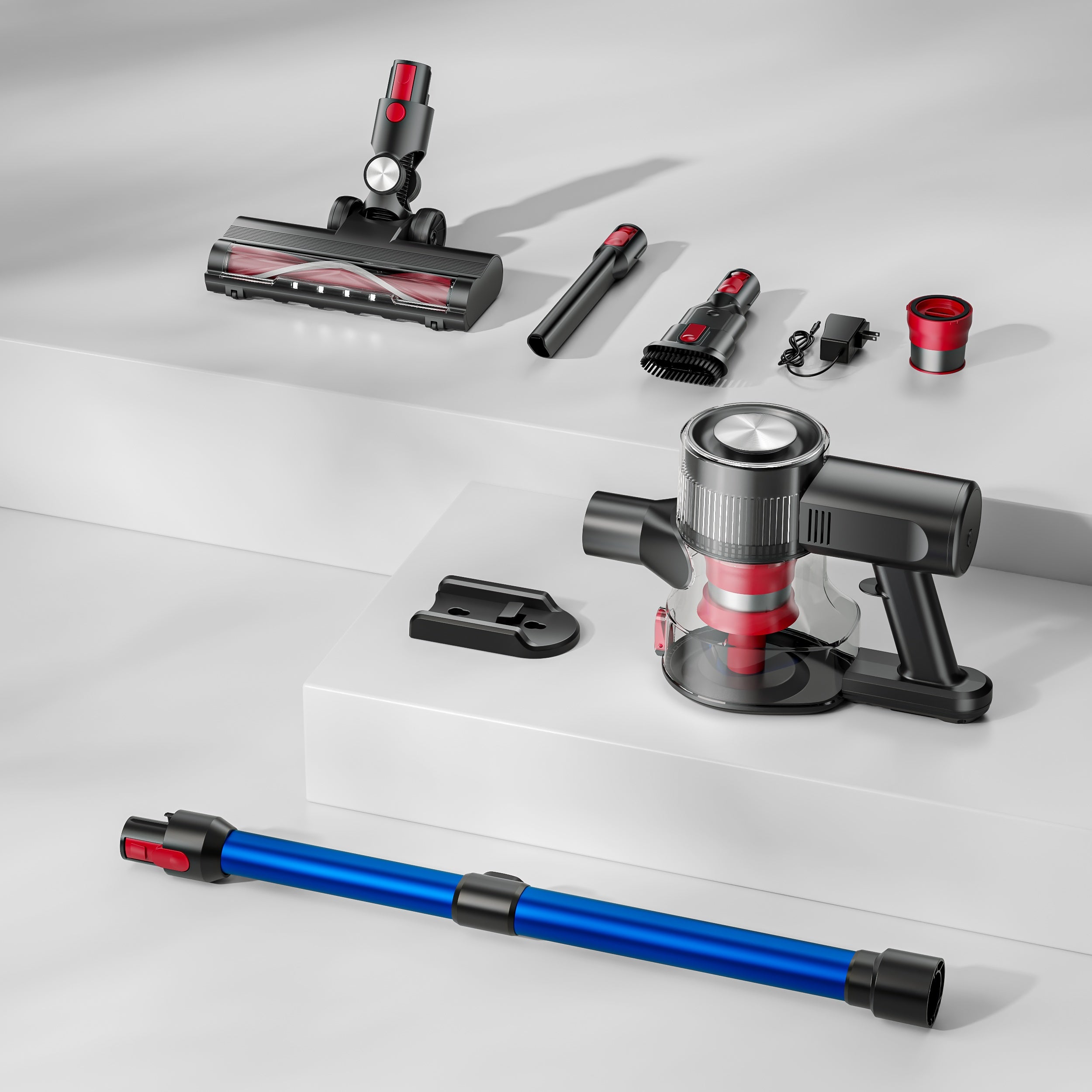 Qisqichli tozalash qurilmasi 200W, shovqinsiz motor, 33KPa kuchli suv olish, 2L chang qopqog'i, 50 minut ishlash vaqti, jim, yengil