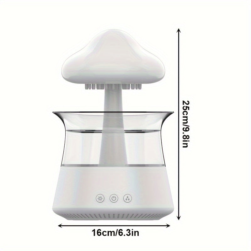 Rain Water Drip Humidifier with Remote White Noise Lamp for Bedroom