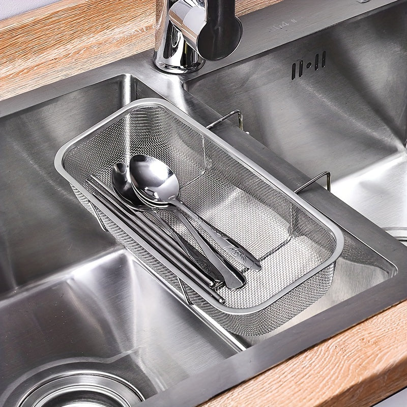 Stainless Steel Sink Drainage Basket for Kitchen Utensils No Batteries Needed