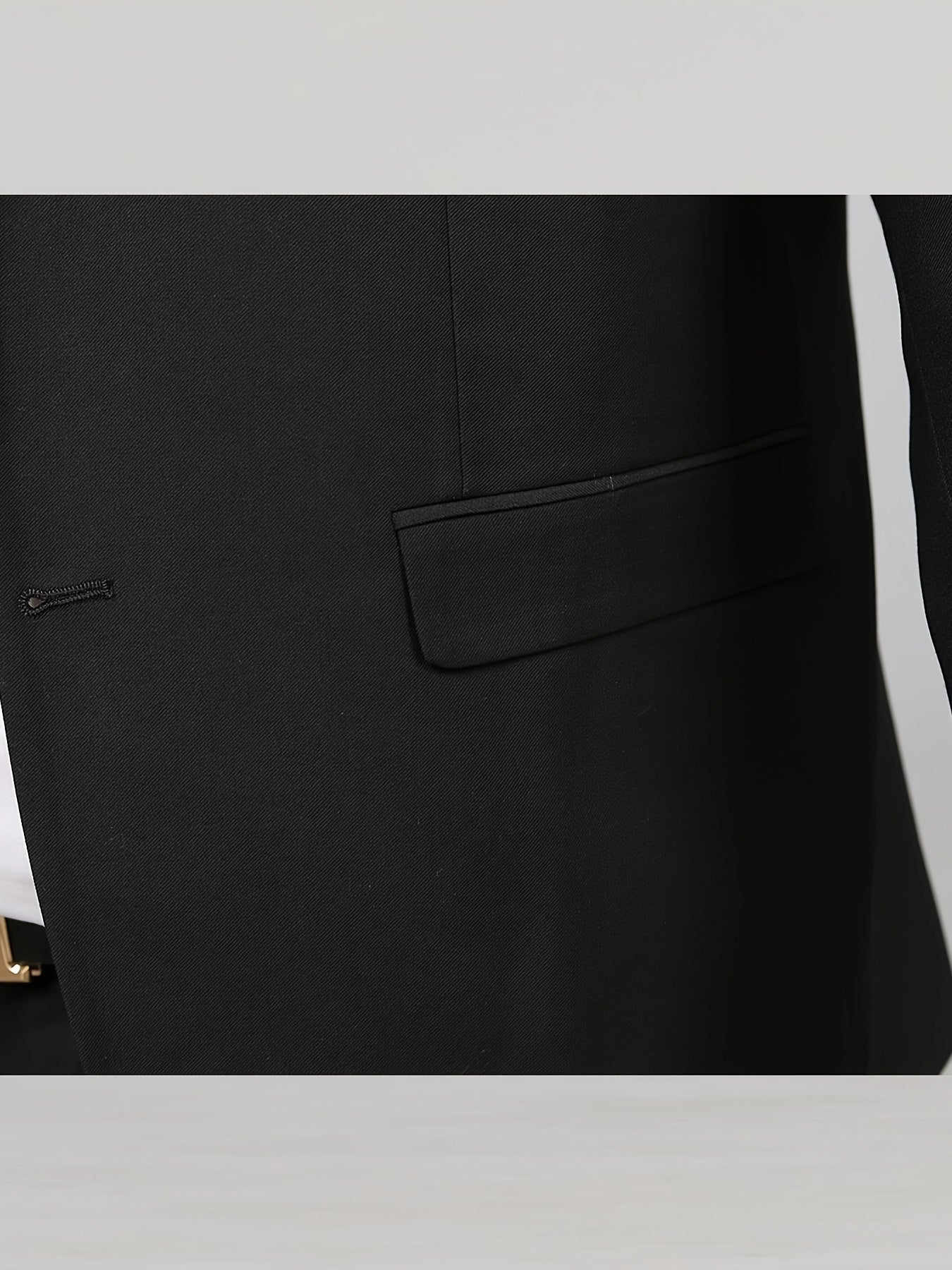 Men's Plus Size Classic Suit Jacket Single-Breasted Polyester Rayon Solid Color Long Sleeve Formal Business