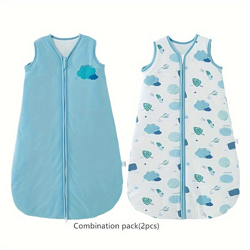 Kids' Sleeping Bag Two-Piece Set for Autumn and Winter 1.5 Tog Printed Design