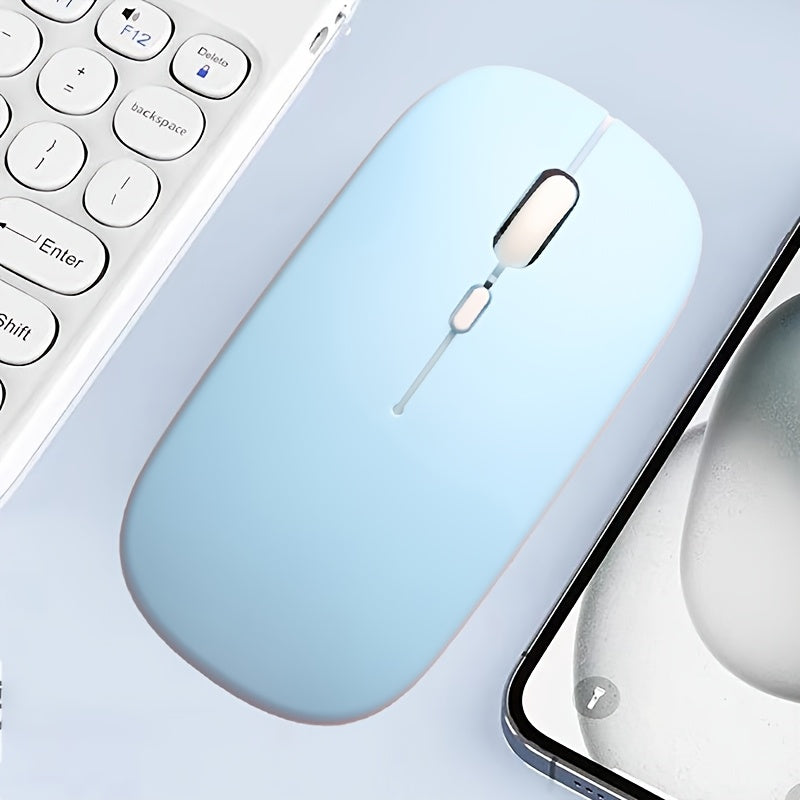 Wireless Ergonomic Mouse 2.4G 5G Plug and Play No Battery Needed for Laptop Desktop