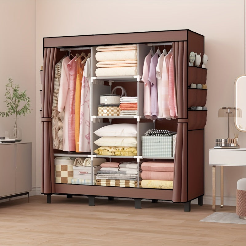 Qora mato shkaf, yon choʻntaklar bilan, 1m3 saqlash tashkilotchisi