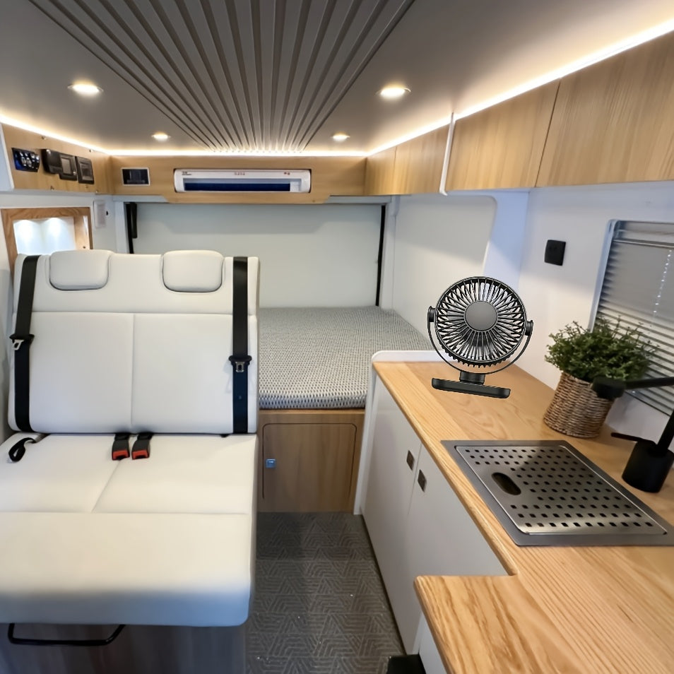 USB-клипсовой настольный вентилятор с бесщеточным мотором для тихого и мощного воздушного потока. Портативный охлаждающий вентилятор для спальни и офиса. Универсальный крепеж, стильный черный цвет, прочный клипсовой дизайн без батареи.