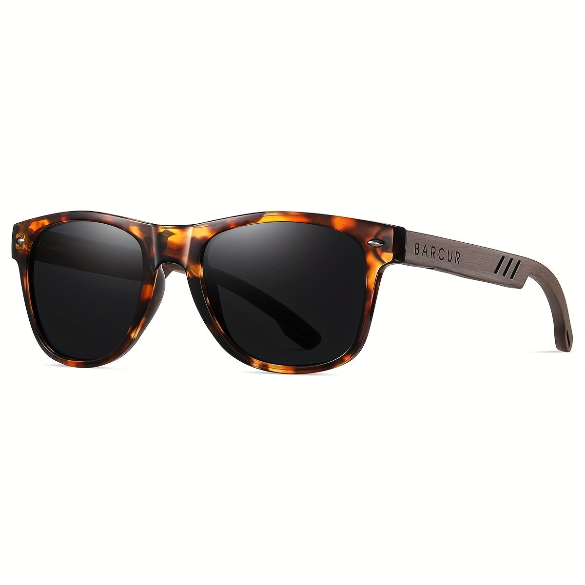 Unisex Wooden Frame Polarized Sunglasses for Beach and Travel