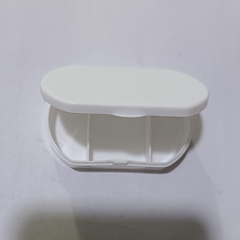 Portable Transparent 3-Compartment Pill Case for Travel and Daily Use