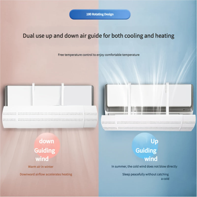 Adjustable Air Conditioner Wind Deflector Flexible Plastic Vent Cover