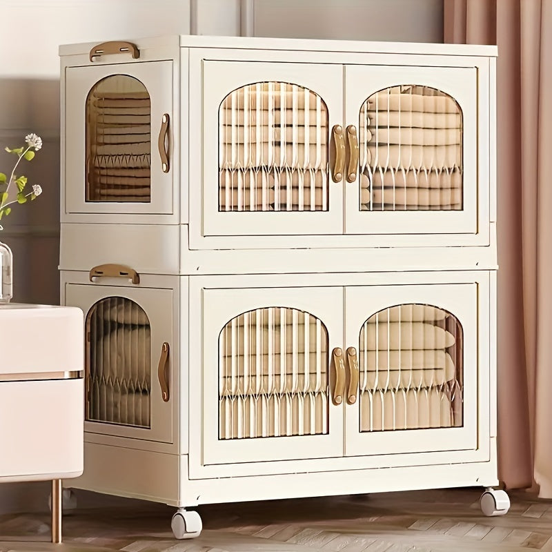 Kitoblar, kiyimlar, o'yinchoqlar, uy jihozlarini shkafda, kiyimlar shkafida, yotoqxona yoki ofisda tartibga solish uchun bitta plastik egiluvchan saqlash qutisi. O'rnatishni talab qilmaydi va ustma-ust joylashtirilishi mumkin.