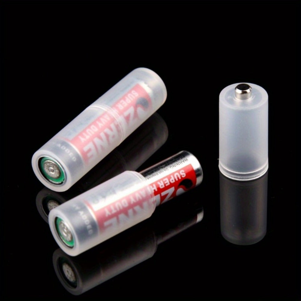 2pcs AAA to AA Battery Adapter Converter for Electronics and Emergencies Uncharged Power Mode