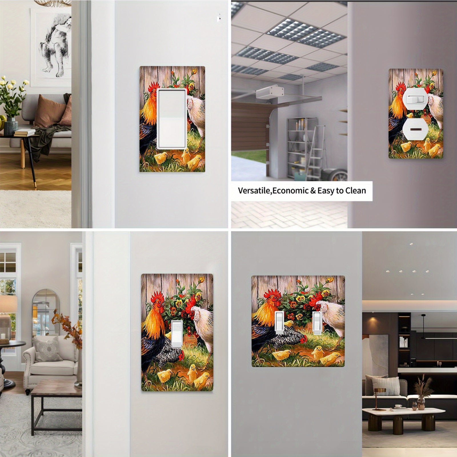 1 dona Ferma Xonasi Tovuq Yoritish Kalit Qopqog'i Ichki/Tashqi Foydalanish Uchun Yotoqxonalarda, Oshxonada, Hammomda.