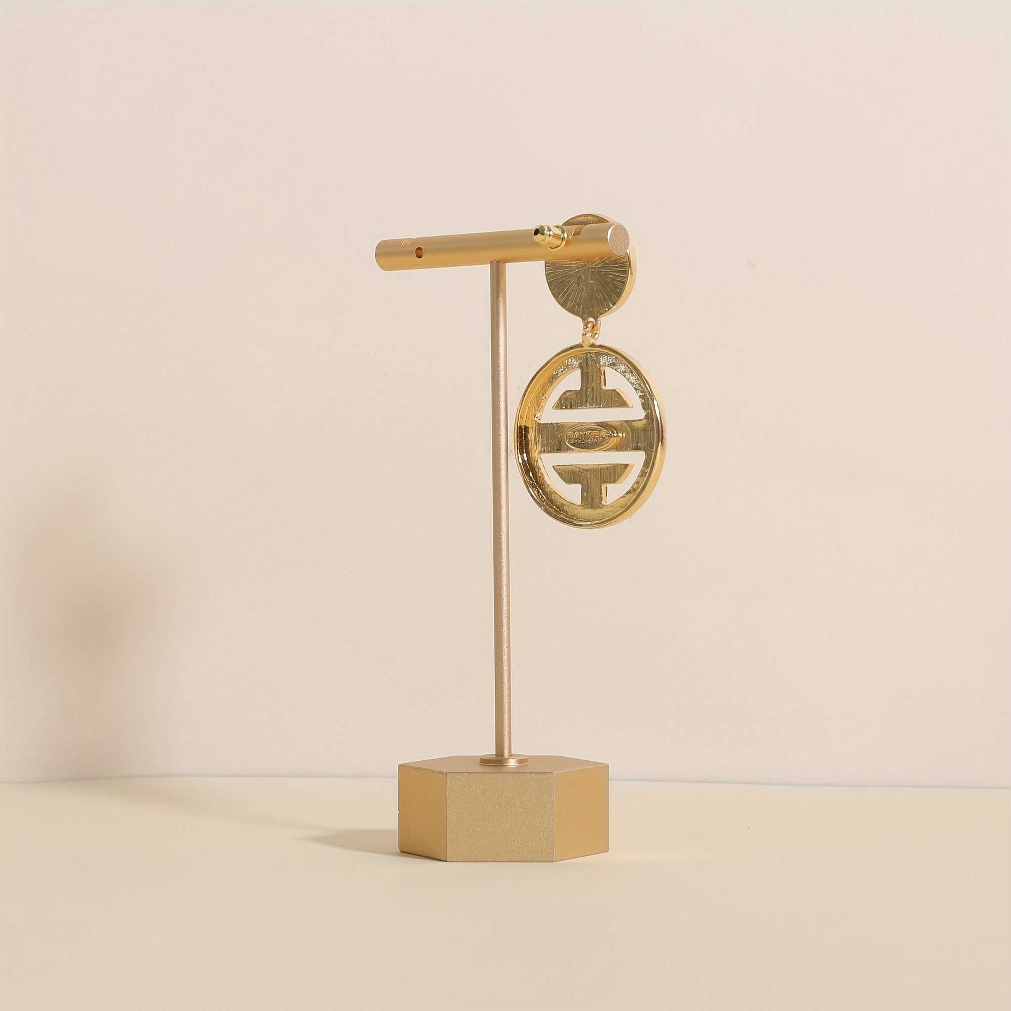 Aluminum Alloy Jewelry Display Stand Hexagon Earring Holder for Studs and Dangles