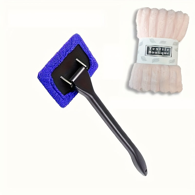 Long Handle Car Window Cleaner Brush Kit Interior Exterior Windshield Wiper