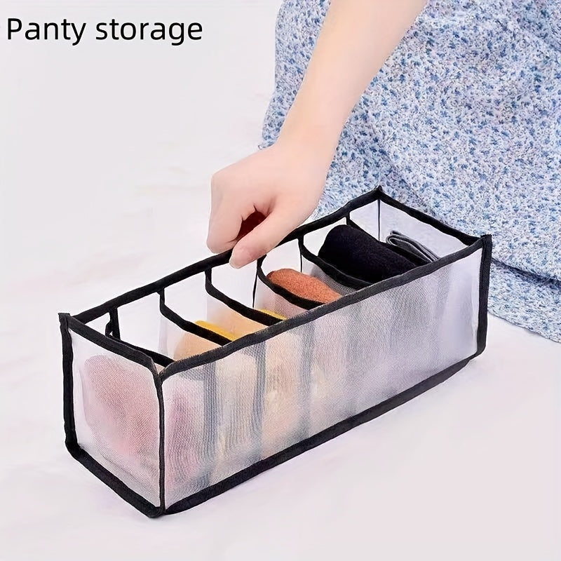 Cotton Blend Storage Boxes for Socks Bras Underwear Drawer Organizer