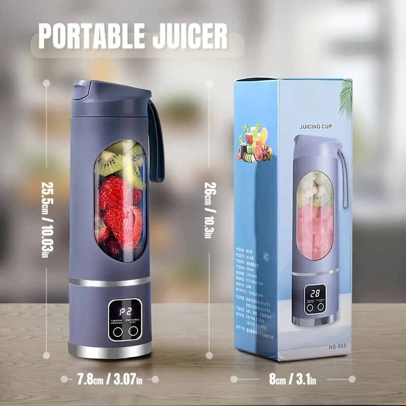 Portable 450ml Fruit Smoothie Maker USB Rechargeable Blender for Cold Drinks Camping