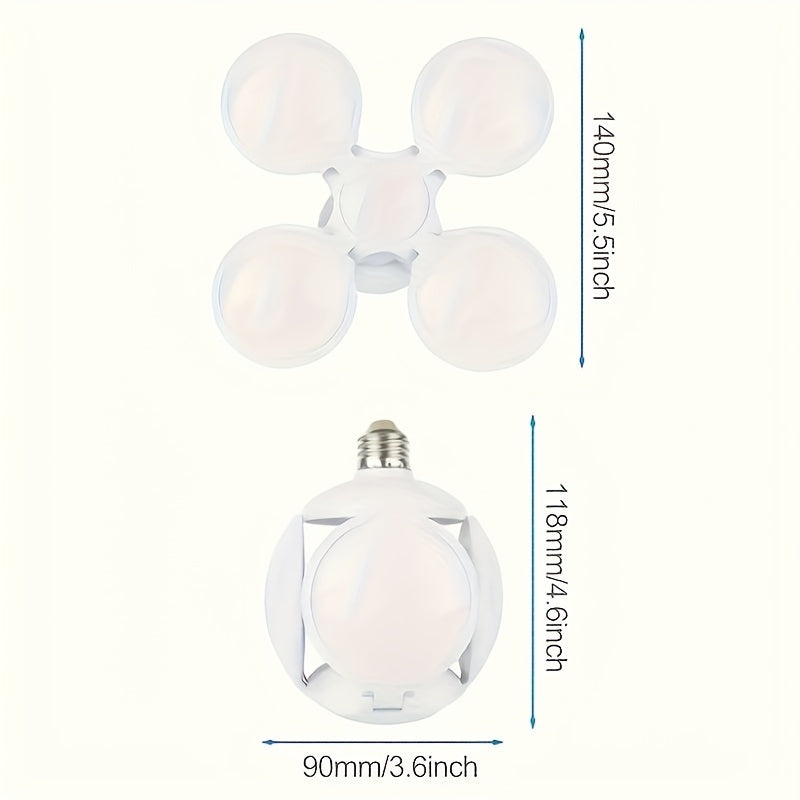 Bombilla LED con diseño de aspas para decoración del hogar y garaje 6500K blanco frío E26/E27