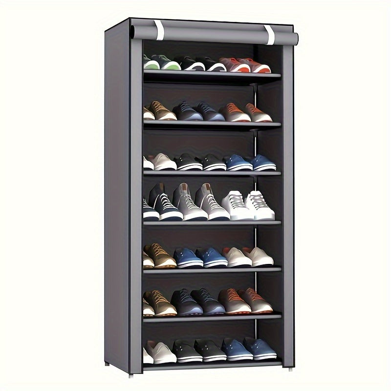Metal Shoe Storage Cabinet with 8-10 Layers Dustproof Minimalist Organizer for Home Dormitory