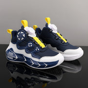 Boys Waterproof Spring Sneakers with Rotating Buckle and Anti-Slip Soles for Outdoor Activities