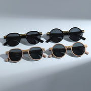 Kids' Square and Round Fashion Sunglasses for Children PC Frame 4 Pack