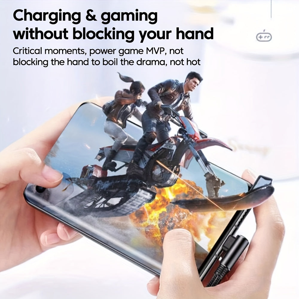 Fast Charging USB-C Cable 120W Flat Fabric Braided 100-200cm Black