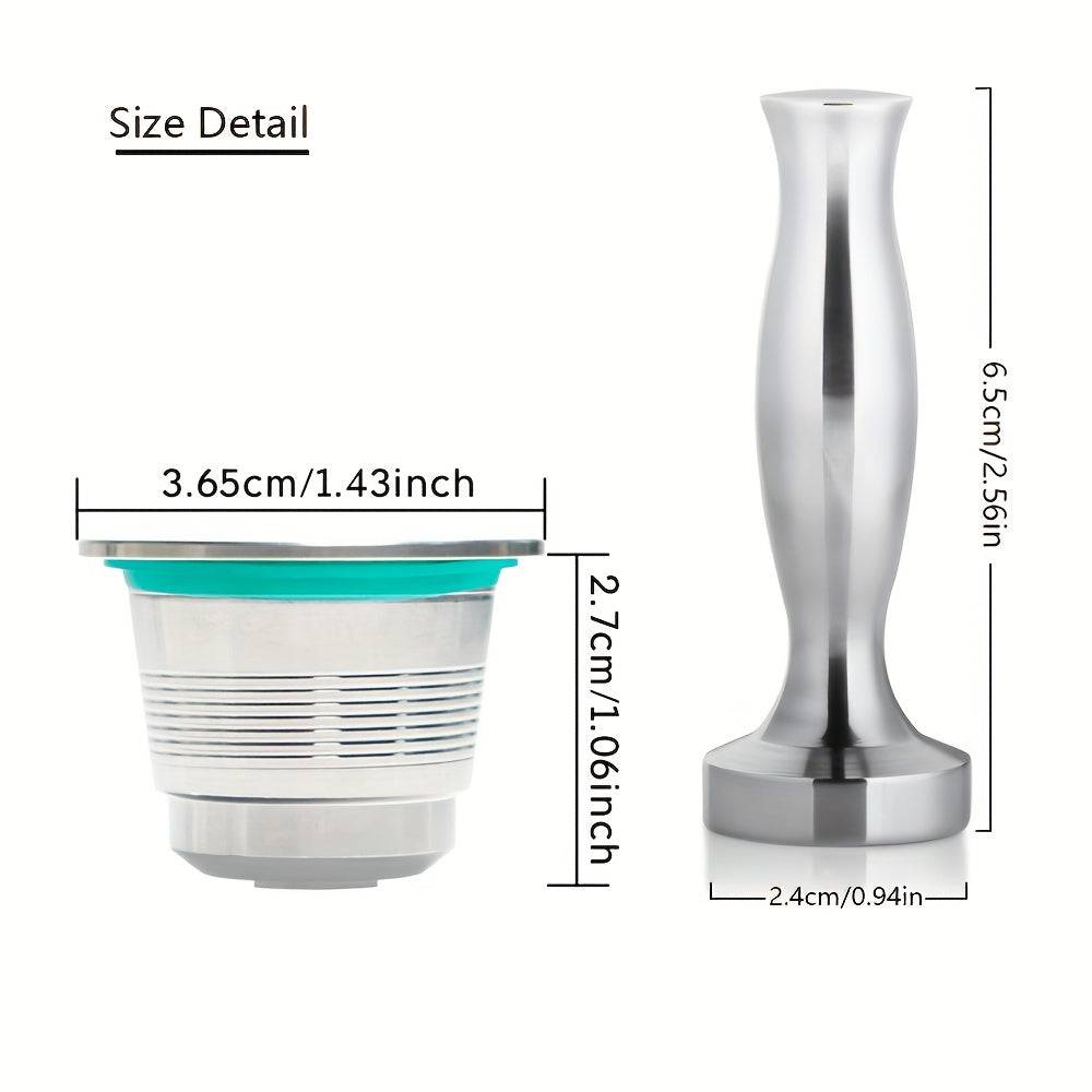 Экономьте деньги и сокращайте количество отходов с помощью этих многоразовых фильтров для кофейных капсул Nespresso из нержавеющей стали для вашей эспрессо-машины.