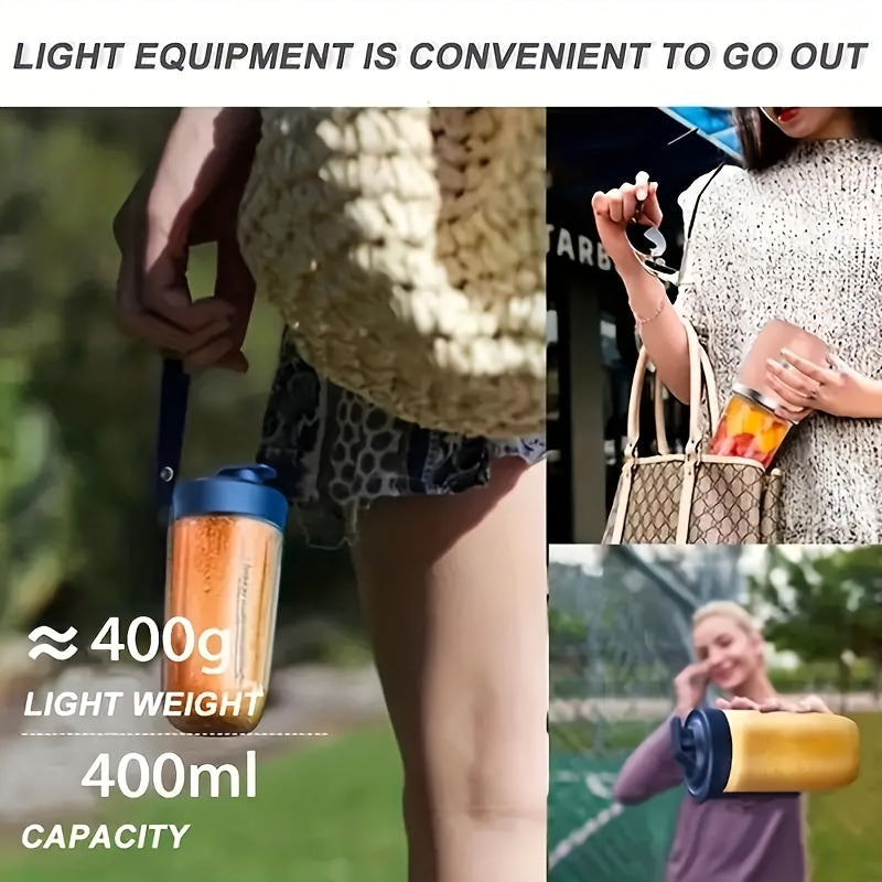 Portable Personal Blender with Dual Cups 1L Rechargeable USB Smoothie Juicer