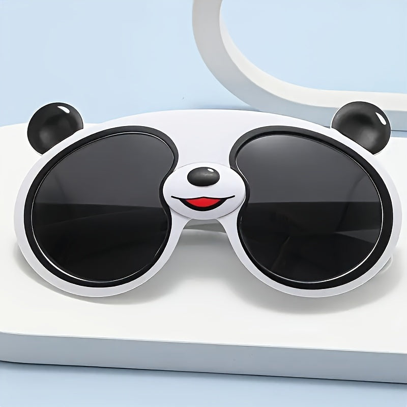 Kids' Cartoon Panda Glasses for Children with Optional Case Multi-Color Plastic Casual