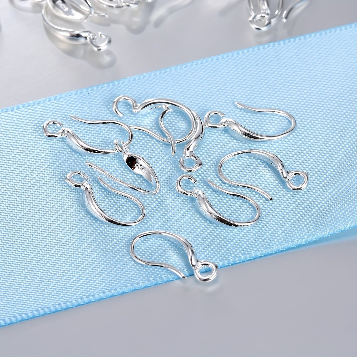 Silvery-Plated Earring Hooks Pack of 100 French Style Round Wire for DIY Jewelry Making