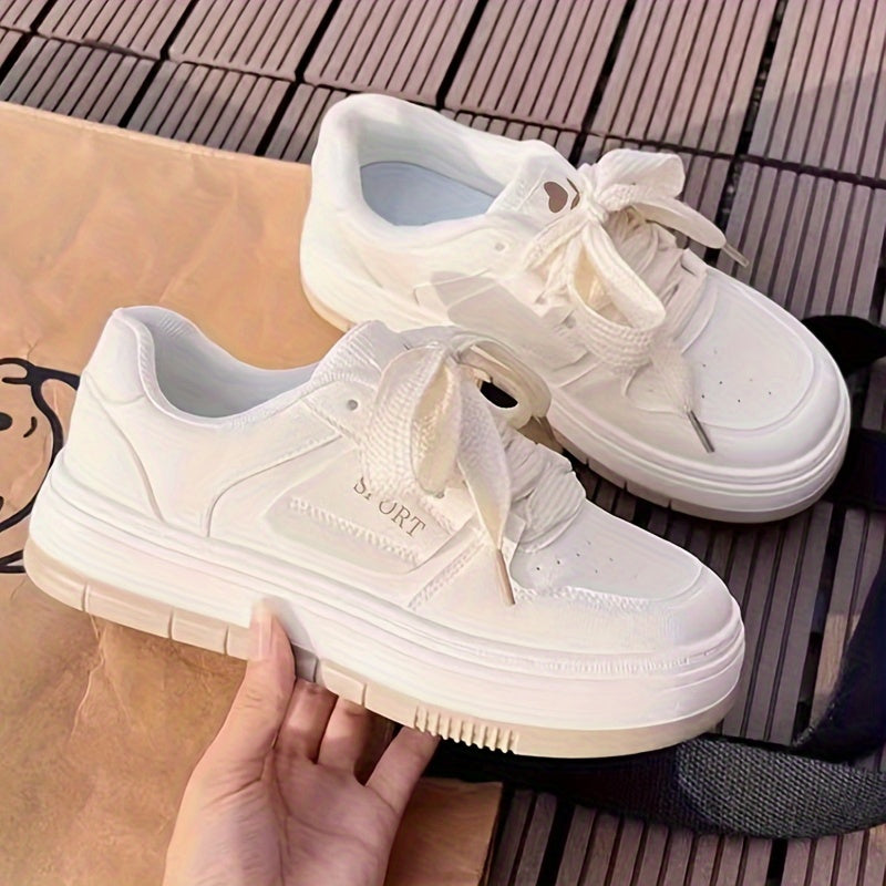 Women's Casual Sports Sneakers Lightweight Solid Color All-Season Rubber Sole