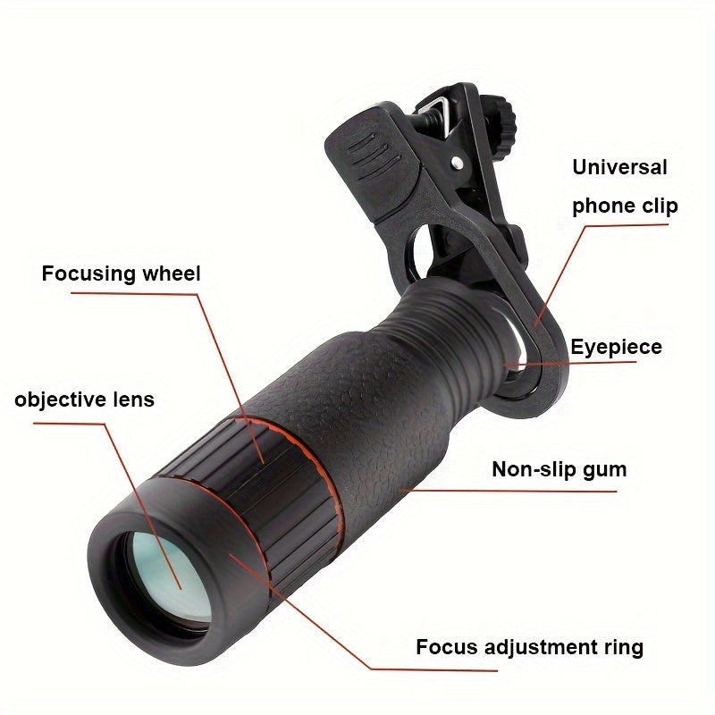 32X HD Optical Telephoto Lens for Smartphones with Anti-Jitter Function and Universal Clip
