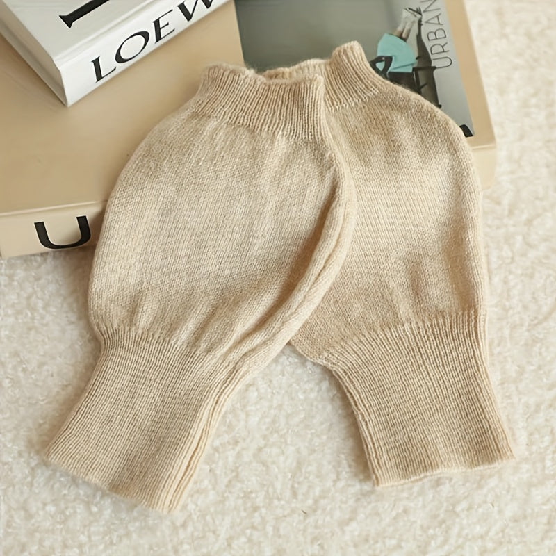 Women's Cashmere Mittens Hand-Knitted Warm Elastic Easy Care