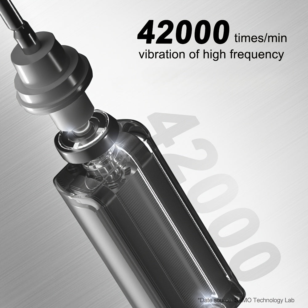 Cepillo de dientes sónico eléctrico recargable con 8 cabezales de repuesto y estuche de viaje